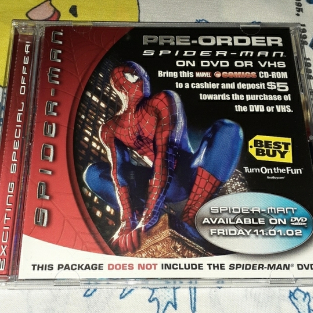 2002 Promo Spiderman Pre Order PC Rom Vintage